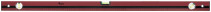 Optima level, 3 eyes, red body, milled working face, 1000 mm scale