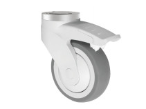 Колесная опора для мебели и дизайна д.75 мм под болт М10 c тормозом