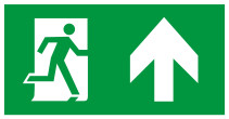 Пиктограмма ЭРА INFO-SSA-127 бэклит 259x128мм Человек-стрелка-вверх зеленая SSA-103