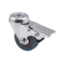 Wheel meb. d50 h70 for M10 screw with cut.rim with torm., grey AKS