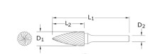 Борфреза твердосплавная CB-G0820/6 SF