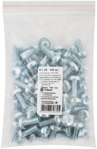 Винт с полуцилиндрич. головкой с полной резьбой оцинков. DIN 7985 8х20 (фасовка 100 шт)