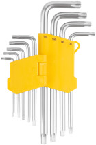 Ключи "звездочки" 9 шт. 40Cr, Т10-Т50, в пластиковом держателе