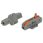 ERA terminal NO-225-397 pass-through with mounting plate 222-2411P with levers 1 pole 0.08-2.5/4 mm2 pack of 20 pieces