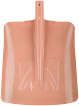 Snow shovel, steel sidewalk shovel without handle 340x385 mm