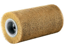 Щетка цилиндрическая гофрированная, Д300 мм, ширина 460 мм, латунированная кордовая проволока, гофрированная STL 0,38 мм, посадочное отверстие 100 мм