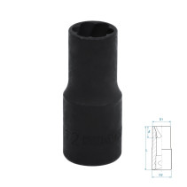 Head for damaged fasteners 1/2", 12 mm KING TONY 9TD403-12M