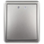 Выключатель ЭРА Эксперт 11-1202-03 с подсветкой IP20 10АХ-250В ОУ алюминий