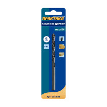 Сверло по дереву ПРАКТИКА 6 х 93 мм, серия Мастер (1шт.) блистер (034-823)