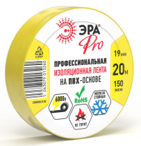 ERA PRO PRO150YEL PVC Professional Electrical Tape 19mm x 20m 150 microns, yellow