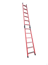 LSPTS-2x2.5 M fiberglass ladder, transformable into a stepladder, metal end caps