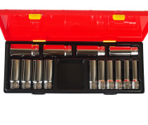 Набор головок торцевых глубоких 6-гранных 1/2" 10-32мм (в кейсе) 14шт JTC /1