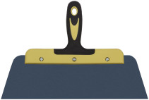 Facade spatula "Master", spring-loaded colorized steel, two-component handle, flat 300 mm