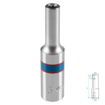 Головка торцевая TORX Е-стандарт 1/4", E5, L = 50 мм KING TONY 227505M