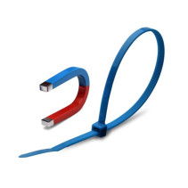 Cable ties KSS "Magnetic" 5x300 (blue) (100 pcs.)(Fortisflex)