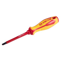 Slotted/Phillips combination screwdriver No. 2, 100 mm, dielectric KING TONY 147E0204