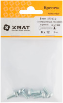 A semi-cylindrical screw. a head with a full thread of pins. DIN 7985 6x12 5 pcs.(packing)