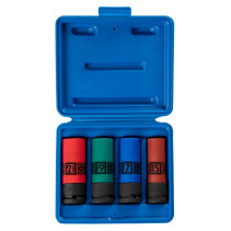 1/2" Deep Impact Socket Set, hexagon, 15, 17, 19, 21 mm KING TONY 44904MP01