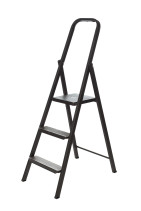 Compact steel stepladder, 3 steps, weight 4.5 kg