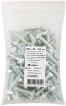 Болт 6-гранная головка (полная резьба) М6 х 25 100 шт DIN933 фасовка