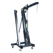 Кран подкатной ER-11314 для снятия двигателя, грузоподъемность 1т подъем 2200мм складной (в 2-х коробках) ЭВРИКА /1 NEW