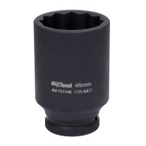 Головка ударная 3/4" двенадцатигранная удлиненная 46мм "AV Steel" AV-731146
