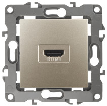 Розетка ЭРА Серия 12 12-3114-04 HDMI IP20 шампань