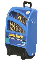 Набор сверл по металлу ПРАКТИКА "Мастер", 25 шт, 1 - 13 мм в металлической кассете (911-963)