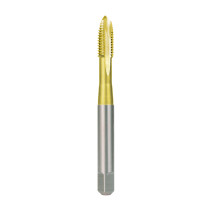 Machine tap HSS ground M 3x0.5 TiN for through holes