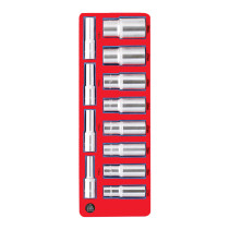 Set of 1/2” deep heads, twelve-sided, base, 12 pieces MASTER 5-014212