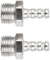 Herringbone adapter connectors 6 mm - 1/4" external thread, 2 pcs.