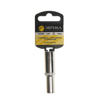 Головка торцевая 9мм 3/8" 6-гранная глубокая L=70мм (с держателем) ЭВРИКА ER-91004H 1/120