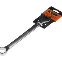 Ключ комбинированный 21мм ER-31021 (Chrome vanadium) на держателе сатинированный ЭВРИКА 1/10