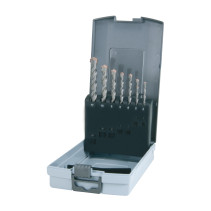 Набор сверл ударных по бетону с твердосплавными наконечниками в пластиковом кейсе, 7 предметов