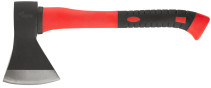 The axe is forged steel, reinforced fiberglass handle 800 gr.