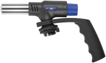 Горелка газовая на цанговый баллон, пласт.корпус с рукоятью, с пьезоподжигом, сопло 22 мм