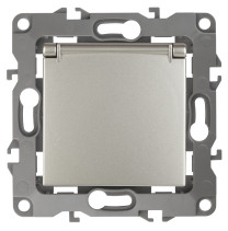 Розетка ЭРА Серия 12 12-2103-15 2P+E Schuko со шторками с крышкой 16A-250В IP20 перламутр