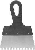 Stainless steel serrated facade spatula 150 mm / tooth 6 mm