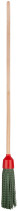 Plastic broom No. 10, round black with wooden handle 120x260x1360 mm