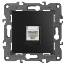 Розетка ЭРА Elegance 14-3107-05 информационная RJ45 IP20 антрацит