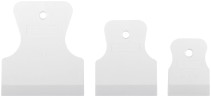Set of rubber spatulas 40/60/80mm, white