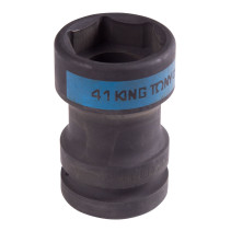 End impact head 1", Square 20 mm x Hex 41 mm, footboard KING TONY 85452041M