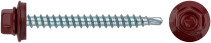 Шурупы кровельные со сверлом 4.8 х 50 красный 100 шт , RAL 3011 фасовка