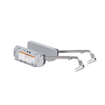 Upper C lifting mechanism with door closer and locking in any position for two doors AKS PLUS TITAN grey