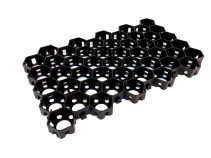 Lawn grate for garden paths and parking 1 piece set color Black
