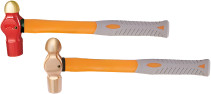 Hammer with round head 230 gr AlCu handle fiberglass, intrinsically safe 187-1002, HORTZ