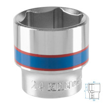 Головка торцевая стандартная шестигранная 3/8", 24 мм KING TONY 333524M