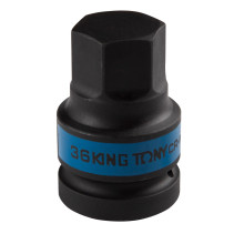 Насадка (бита) ударная торцевая 1", HEX, 36 мм, L = 80 мм KING TONY 801536M