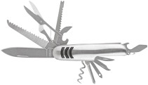 Folding knife, stainless steel blade 12 functions