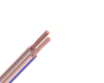 Кабель акустический RIPO SC-TR-2x0.5 ССA, прозрачный с синей полосой, катушка100 м